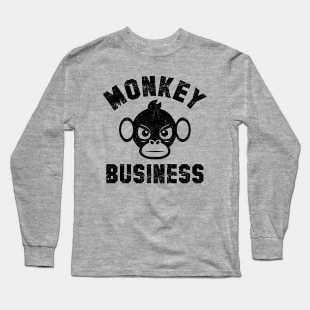 Monkey tshirt, Graphic tee with funny saying Long Sleeve T-Shirt by BlabberBones